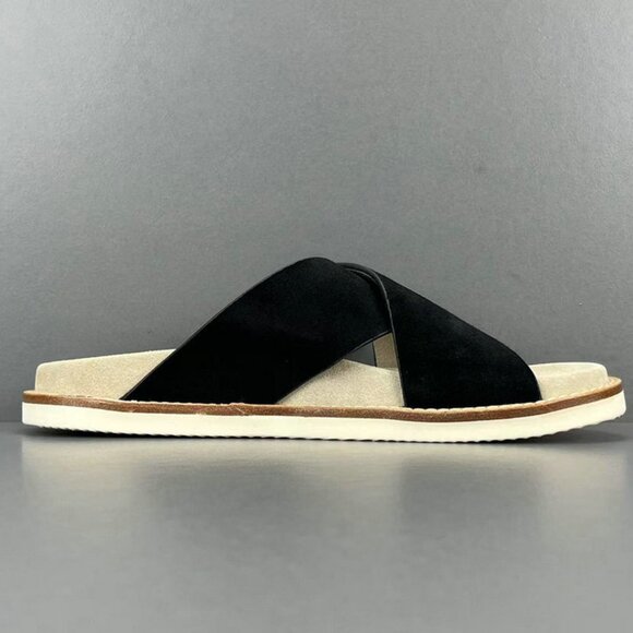 Brunello Cucinelli Black Suede Crossover Sandals - Picture 3 of 12